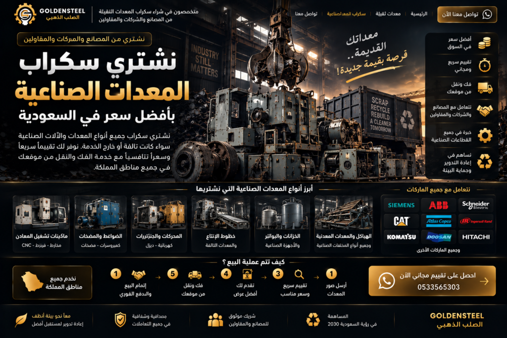 نشتري سكراب المعدات الصناعية ​