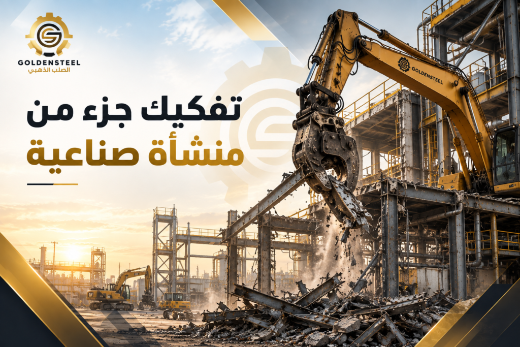 تفكيك جزء من منشآة صناعيه