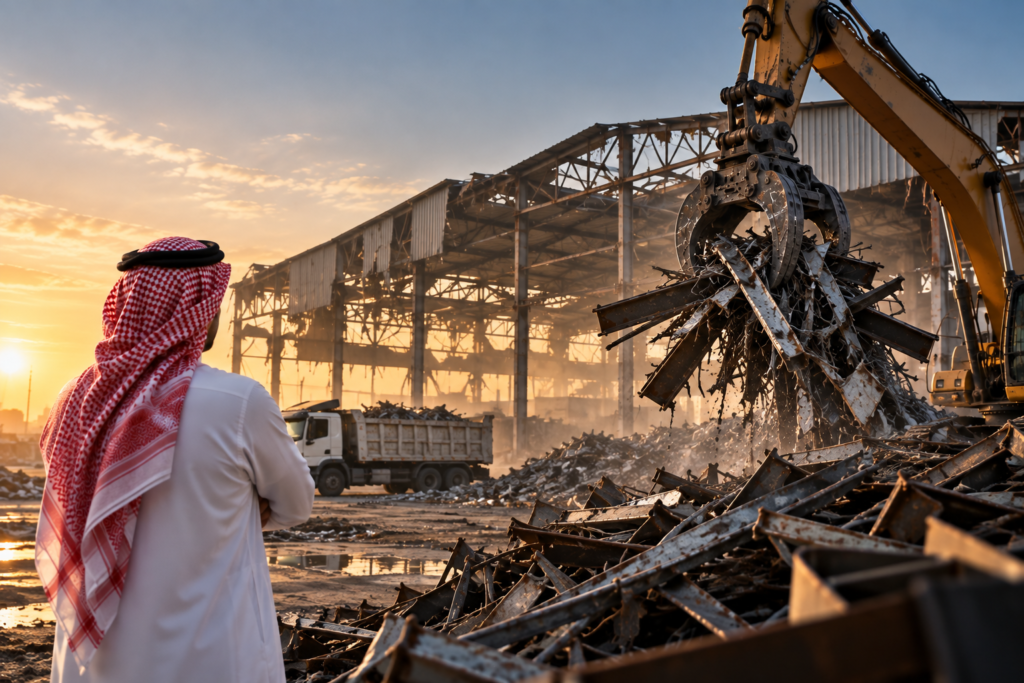 هدم المستودعات مقابل السكراب