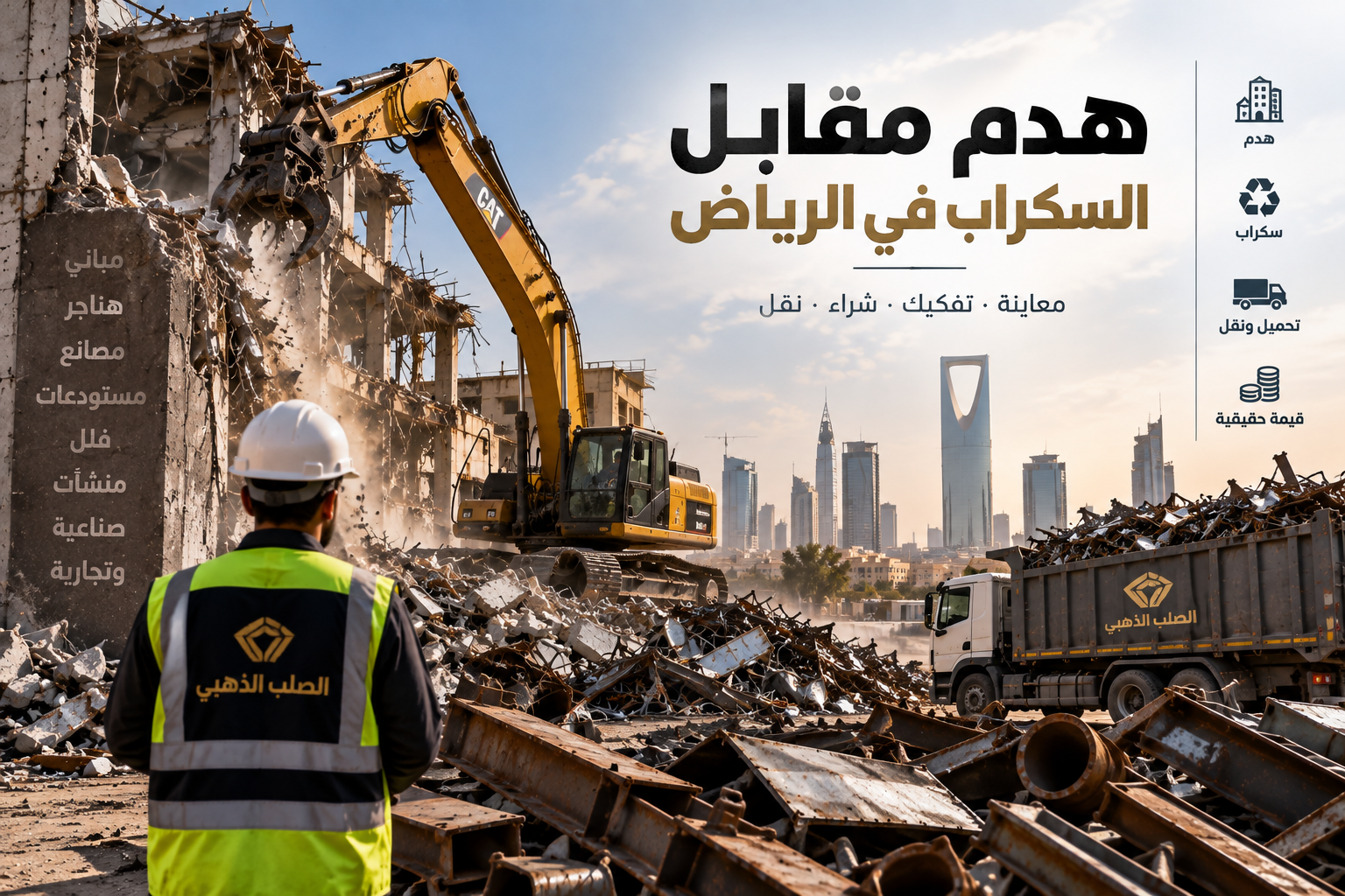 هدم مقابل السكراب في الرياض